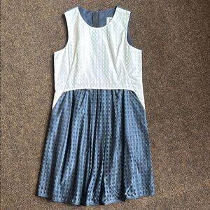 Milly Minis White and Blue Kids Formal Dress